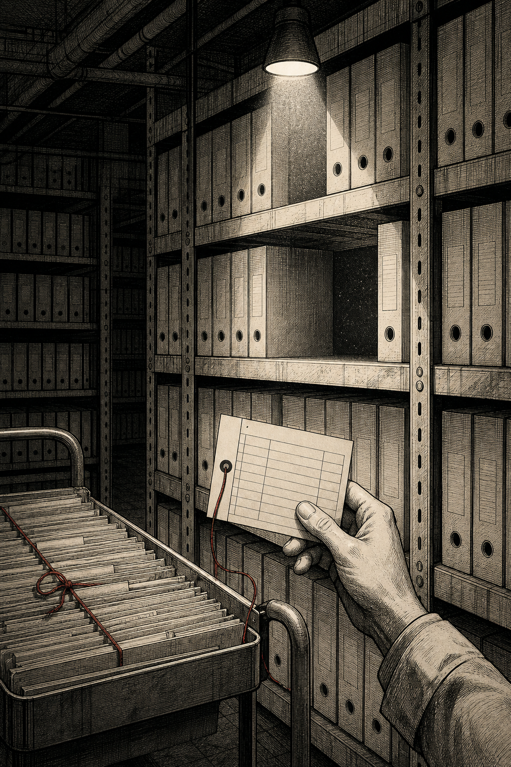 Espaço vazio entre documentos de um arquivo